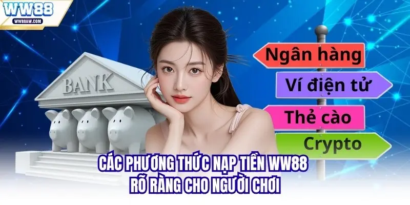 Các phương thức nạp tiền WW88 rõ ràng cho người chơi